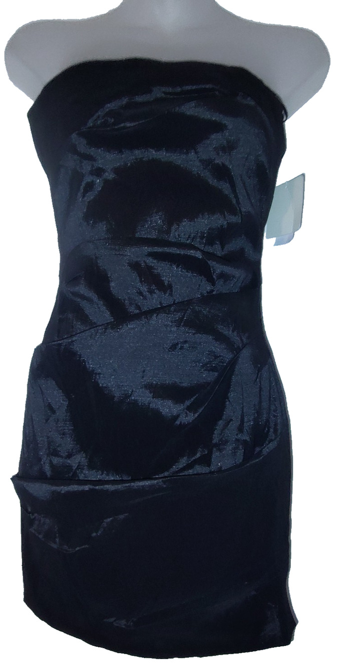 Charmed Hearts Women’s Black Strapless Cocktail Dress Size M BG22